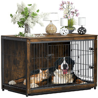 Large Wooden Dog Crate Kennel End Table Nightstand 100x59x74cm
