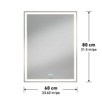 Aurea integrated led plug in wall mirror