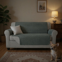 Sofa Cover Couch Cover 3 Seater Reversable Grey