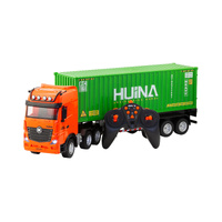 1:18 Scale 9-Channel Alloy Remote Control Container Truck with Lights & Sound for Indoor Play