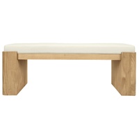 Adelle Solid Mindi Timber Bench - Small (Natural)
