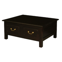 Tasmania 4 Drawer Straight Leg Coffee Table (Chocolate)