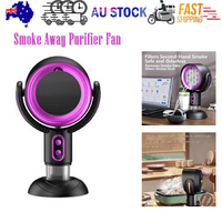 Portable Smoke Away Purifier Fan Smoke Fan for Indoor Cook Smoking with Filter Purple