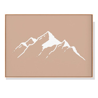 Wall Art 50cmx70cm Boho Mountain Wood Frame Canvas