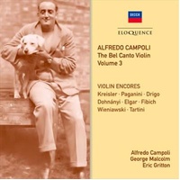 Bel Canto Violin: Vol 3 - Campoli, Alfredo Cd Album