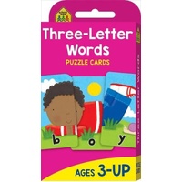 Three-letter Words : School Zone Puzzle Cards