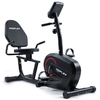 PROFLEX Magnetic Recumbent Exercise Bike, LCD Display, Heart Rate Sensors, Adjustable Seat, 8-Level Resistance, Comfortable Seated Home Cardio Fitness