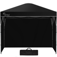 RED TRACK 3.6x2.2m Ultra Compact Folding Gazebo, Walls, Carry bag, Portable Outdoor Popup Marquee for Camping Beach, Black