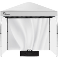 RED TRACK 3x3m Ultra Compact Folding Gazebo, Walls, Carry bag, Portable Outdoor Popup Marquee for Camping Beach, White