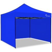 RED TRACK 3x3m Premium Pop Up Gazebo Marquee, Patented Steel Cable Canopy Support System, Wheeled Carry Bag, Side Walls, UV Block, Reinforced Frame, B