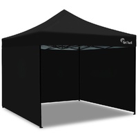 RED TRACK 3x3m Premium Pop Up Gazebo Marquee, Patented Steel Cable Canopy Support System, Wheeled Carry Bag, Side Walls, UV Block, Reinforced Frame, B