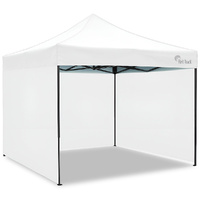RED TRACK 3x3m Premium Pop Up Gazebo Marquee, Patented Steel Cable Canopy Support System, Wheeled Carry Bag, Side Walls, UV Block, Reinforced Frame, W