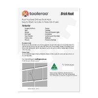 10 Pack 155-165mm (6-6.5") Brick Hooks - Wall Clips Hangers For Pictures Plants