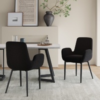 Charcoal Embrace Boucle – teddy Sherpa Fabric Armchair Set