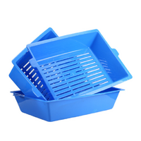 YES4PETS Lift and Sift Self Cleaning Kitty Litter Trays Cat Litter Tray Toilet Sifting Slotted Trays