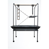 YES4PETS XXL Bird Cage Parrot Playpen Gym Toy Stand With Swing Ladders On Wheels