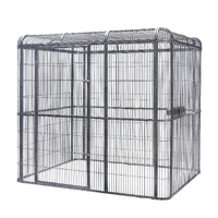 YES4PETS XXXXL Walk-in Bird Cat Dog Chicken Rabbit Cage Pet Parrot Aviary  Perch 219x158x203cm With Green Cover
