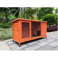 YES4PETS XXL Rabbit Hutch Guinea Pig Cage , Ferret cage Chicken Coop W Pull Out Tray 150x60x75 cm