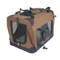 YES4PETS XL Portable Foldable Pet Dog Puppy Cat Soft Dog Cat Crate-Brown