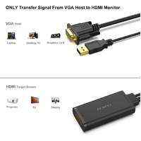 BENFEI 210BK VGA to HDMI Adapter with Audio Support and 1080P Resolution