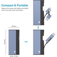BENFEI 345GY M.2 NVME SATA SSD Enclosure, 10 Gbps USB Type-C/Type-A to NVME PCI-E SATA M-Key/(B+M)