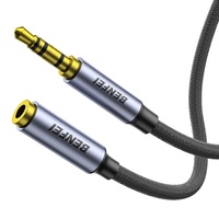 BENFEI 421GY 3M 3.5mm Male to Female AUX Extension Cable, TRRS 4-Pole Stereo Audio Jack Cord for Headphones, Microphone, Smartphones, PC, Laptop, Spea