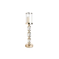 Abode Crystal Candle Holder – Silver - Small