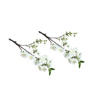 Artificial Single Stem Cherry Blossom 49cm - Soft Pink  - Set of 2 Bunch