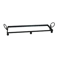 Eliza Mirror Tray with Handles - Large - Black