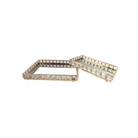 Katie Tray - Rectangle - Set of 2 - Silver