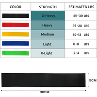 5 Pcs Resistance Bands Exercise Bands Resistance Bands Set Workout Bands Leg Yoga Bands