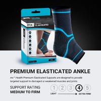 MX Health Premium Elasticated Ankle Support - Large