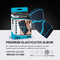 MX Health Premium Elasticated Elbow Support - Large