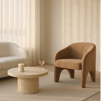 Interior Ave - Nova Sculptural Accent Chair – Velvet Chocolate
