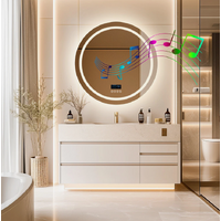 Interior Ave - 80cm Round Frameless LED Bathroom Mirror – Bluetooth