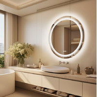 Interior Ave - LED Round Frameless Salon / Bathroom Wall Mirror - 90cm