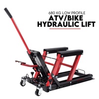 Low Profile Motorcycle ATV 680kg Motorbike Hydraulic Jack Stand Tie Down