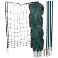 Electric Chicken Netting 60m x 115cm Green Double Prong Poultry Mesh Fence