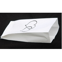 100 Pack Wedding Cake Bags Greaseproof Wax Paper Slice Take Home Favour Large Heart