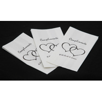 200 Pack Wedding Cake Bags Greaseproof Wax Paper Slice Take Home Favour Heart n Message