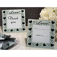 10 Pack Wedding Coasters Glass Square Photo Frame Bomboniere Favour 9x9cm - 2 Frames per Pack