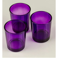 10 Pack Purple Glass Votive Tealight Candle Holders House Party Centerpiece Xmas Wedding Decor Glass Candlestick Party Decorations Bridal Valentines E