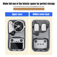 STARTRC Flip Drone Case for DJI Flip Fly More Combo,Portable PU Leather Shoulder Bag Can Organizes RC2/RC-N3 Remote, 7 Original Batteries, Charging Hu