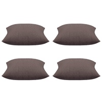 Pack of 4 Elements Stone Brown Solid Base Colour Square Cushion Covers