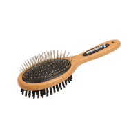Natural Bamboo Two Sided Brush: Cats & Dogs