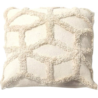 White woven cushion cover 45x45cm