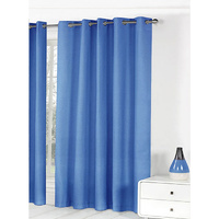 Bloomington Pair of Easy Care Eyelet Curtains Blue 120 x 221 cm