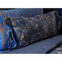 PIP Studio Tutti i Fiori Dark Blue Cotton Cover Roll Cushion 22cm x 70cm