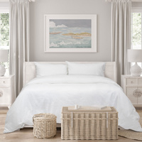 Algodon Romy Blue Cotton Jacquard Quilt Cover Set King