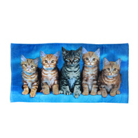 Curious Kittens Cotton Beach Towel